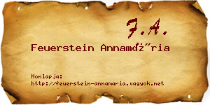 Feuerstein Annamária névjegykártya